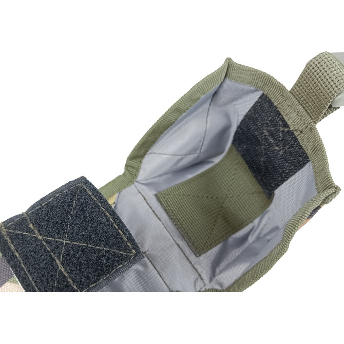 Подсумок под два магазина АК одинарный закрытый мультикам (MOLLE, подсумок на разгрузку, жилет, РПС)