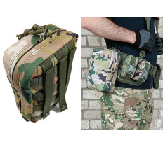 Подсумок аптечка тактическая MOLLE мультикам для РПС, разгрузки или жилета