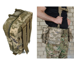 Подсумок аптечка тактическая MOLLE пиксель ВСУ MM-14 для РПС, разгрузки или жилета