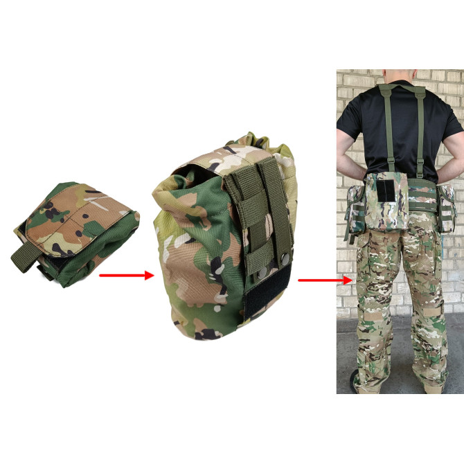 Подсумок для сброса магазинов мультикам (MOLLE, на тактический пояс, разгрузку, РПС)