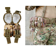 Подсумок гранатный двойной Multicam Arid (MOLLE, подсумок для гранат на разгрузку, жилет, РПС)