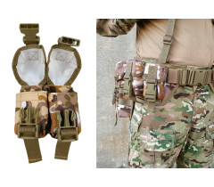 Підсумок гранатний подвійний Multicam Arid (степовий) (MOLLE, підсумок для гранат на розгрузку, жилет, РПС)