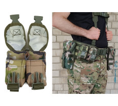 Підсумок гранатний подвійний мультикам (MOLLE, підсумок для гранат на розгрузку, жилет, РПС)