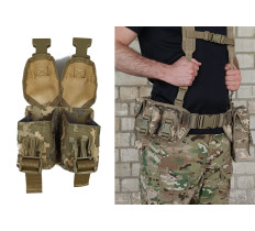 Подсумок гранатный двойной пиксель ВСУ MM-14 (MOLLE, подсумок для гранат на разгрузку, жилет, РПС)