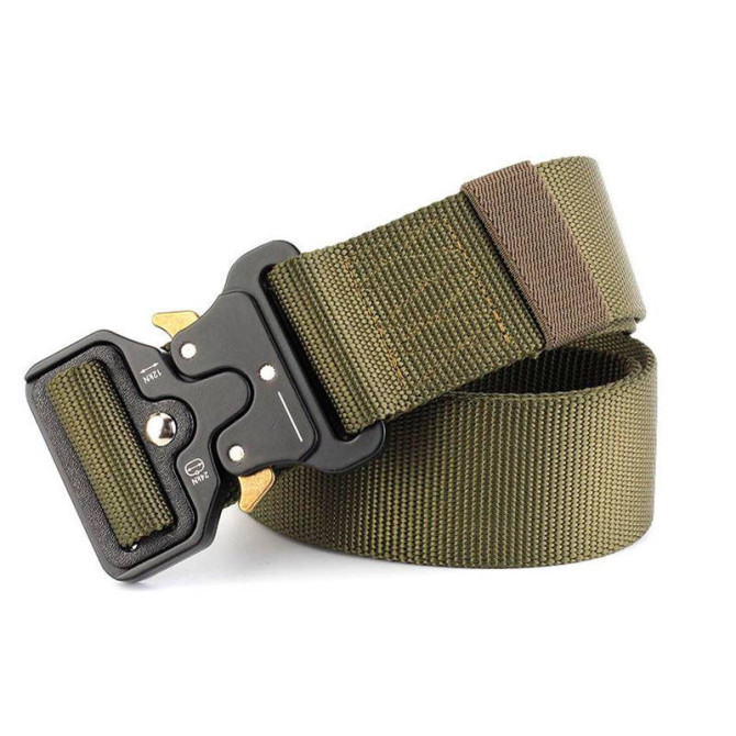 Ремень тактический военный Assault Belt с пряжкой Кобра олива