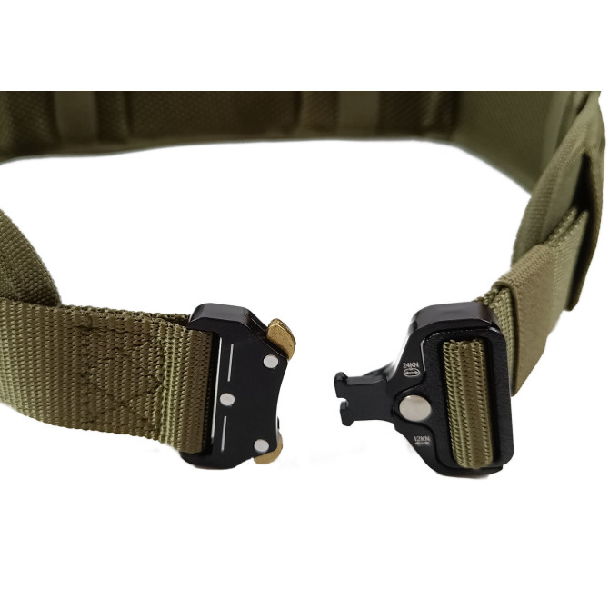 Ремень тактический военный Assault Belt с пряжкой Кобра олива