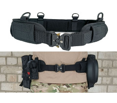 Розвантажувальний тактичний пояс РПС із кріпленням MOLLE чорний (варбелт, warbelt)