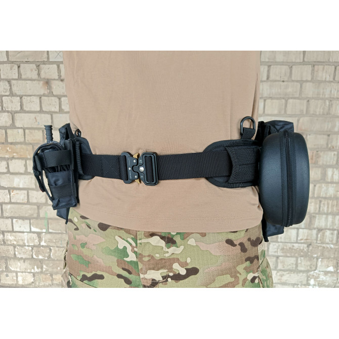 Разгрузочный тактический пояс РПС с креплением MOLLE черный (варбелт, warbelt)