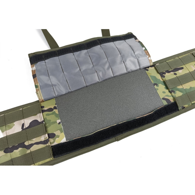 Тактический пояс разгрузочный РПС с креплением MOLLE и плечевыми лямками мультикам без подсумков