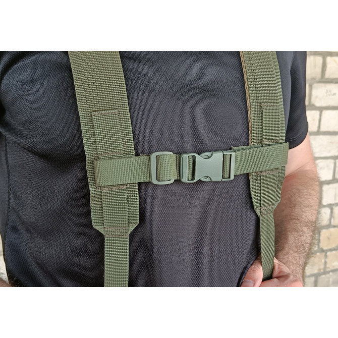 Тактический пояс разгрузочный РПС с креплением MOLLE и плечевыми лямками мультикам без подсумков