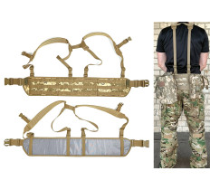 Тактический пояс разгрузочный РПС с креплением MOLLE и плечевыми лямками пиксель ВСУ MM-14 без подсумков