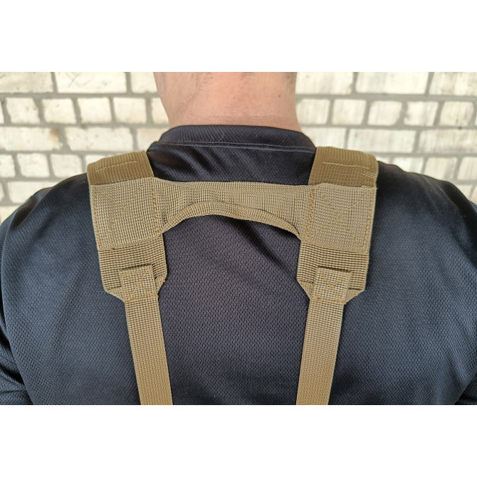 Тактический пояс разгрузочный РПС с креплением MOLLE и плечевыми лямками пиксель ВСУ MM-14 без подсумков