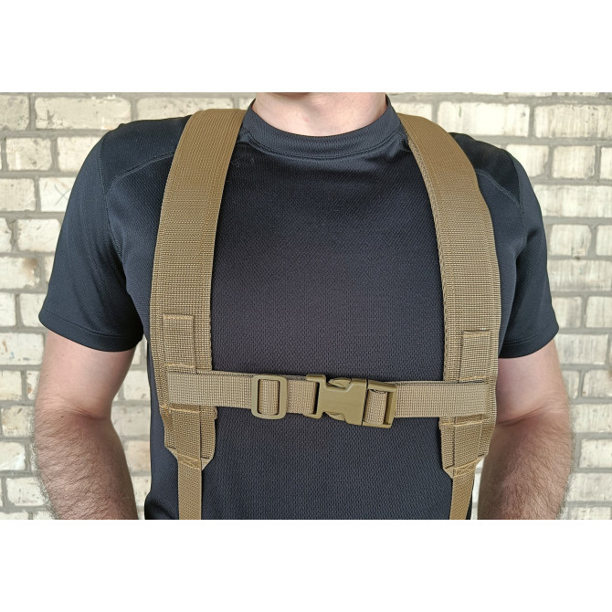 Тактический пояс разгрузочный РПС с креплением MOLLE и плечевыми лямками пиксель ВСУ MM-14 без подсумков
