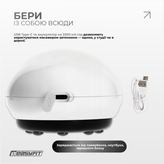 низкая вакуумный массажер для тела EasyFit CupPro: банка с прогревом и ИК