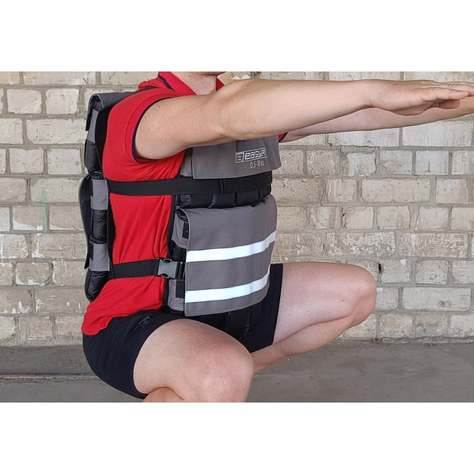 Жилет утяжелитель EasyFit Armor 18 кг наборной с шагом 0,5 кг